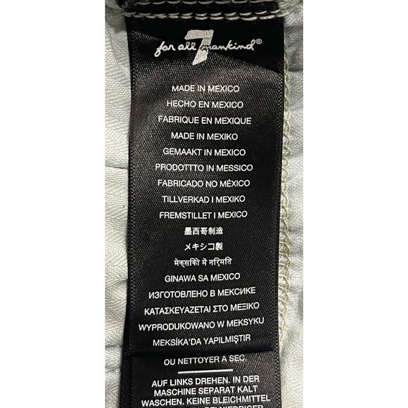 M164 7 FOR ALL MANKIND Women's High Waist Ankle Skinny Jeans Floral Size 26 - Picture 12 of 16